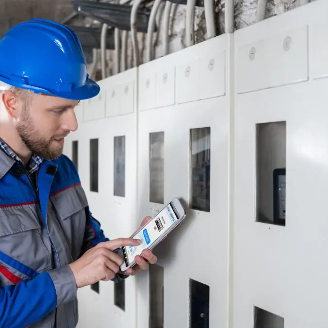 onderhoudsmonteur aan het werk